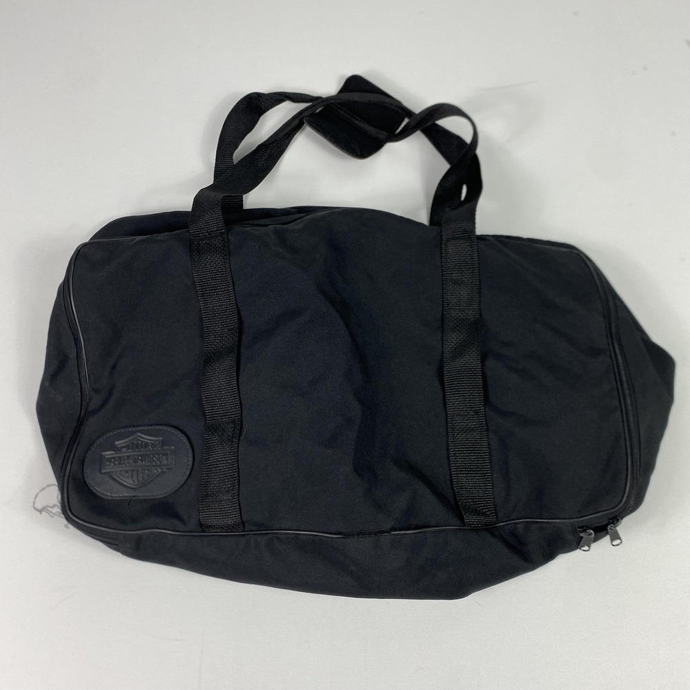 Harley-Davidson Black Duffle Bag 24" Soft Case Travel Gym Motorcycle Gear‎ Logo
